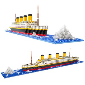 Axsdxa - Set De Bloques De Construcción Titanic Ship 1860 Piezas, Kit De Maquetas Para Niños