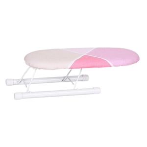 Bothyi - Tabla De Planchar Portátil Patas Plegables Compacto Antideslizante Para Escritorio De Dormitorio Rosa