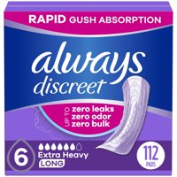 Almohadillas Para Incontinencia Always Discreet Extra Heavy 112 Ct Para Mujeres
