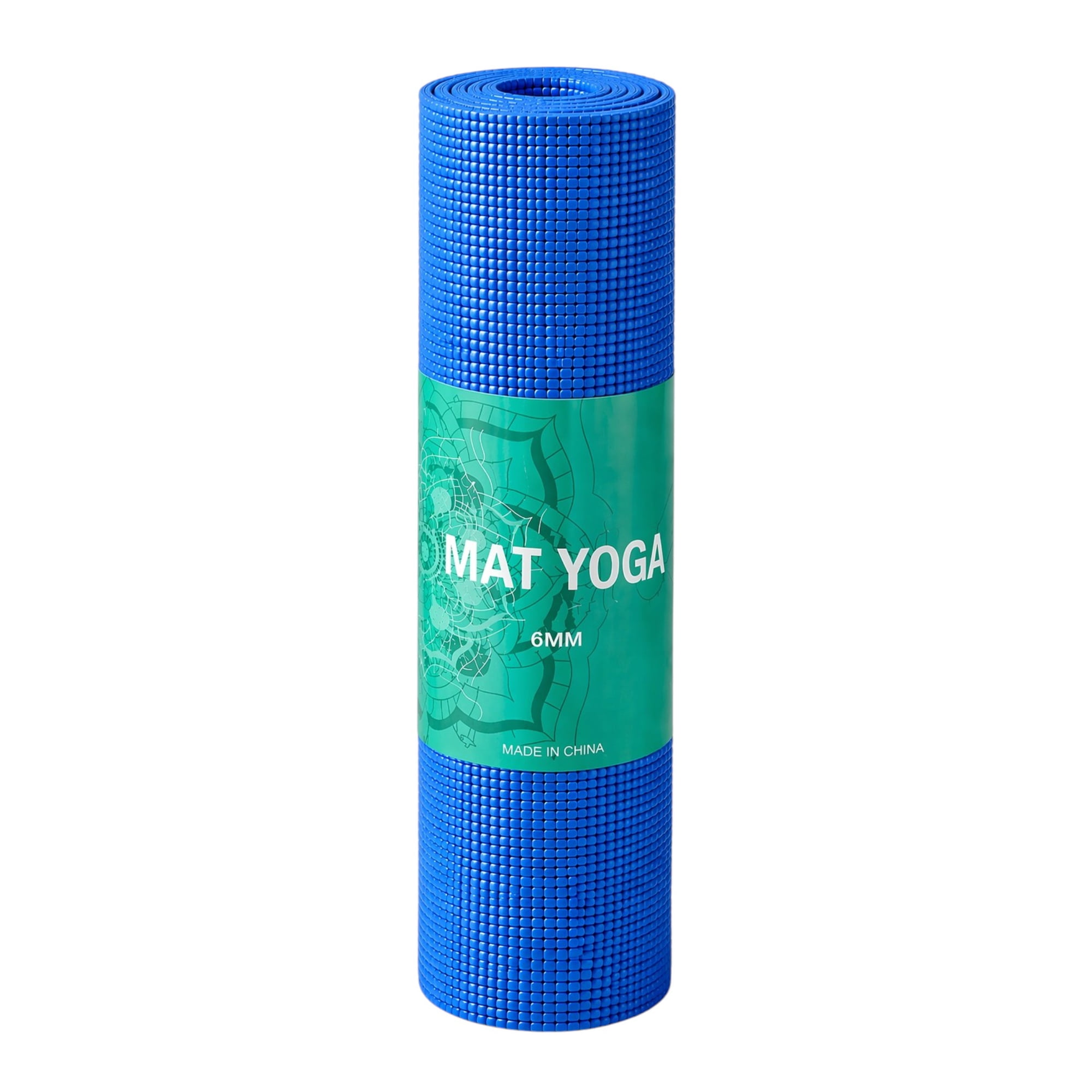 Pwrfitness - Mat De Yoga Azul 6 Mm Antideslizante Para Yoga, Pilates Y Ejercicio