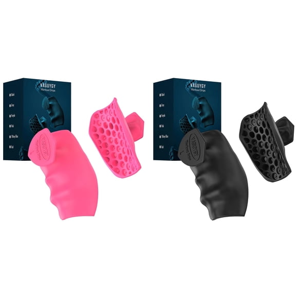 Agarres de Entrenamiento VAGUYGY Negro y Rosa sin Dedos para Gimnasio