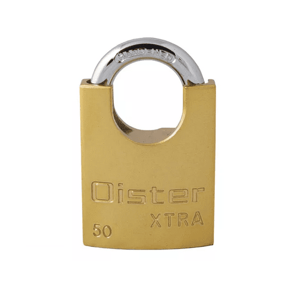 Candado Oister Xtra con hombro 50 mm, amarillo