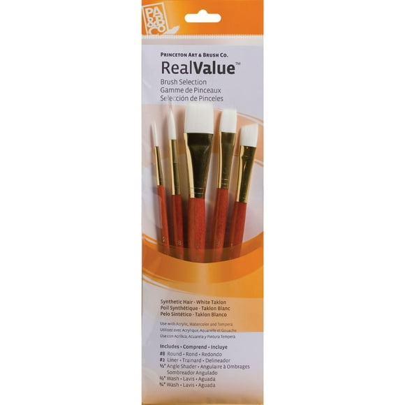 Pinceles Princeton Mango Corto Pelo Sintético Set 5 (2)
