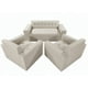 thumbnail image 3 of Juego De Living Dos Beige Lino, 3 of 3