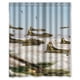 thumbnail image 1 of Cortina de ducha Hzlrose con diseño de aviación de la Segunda Guerra Mundial y ganchos (60 x 72 pulgadas), 1 of 3