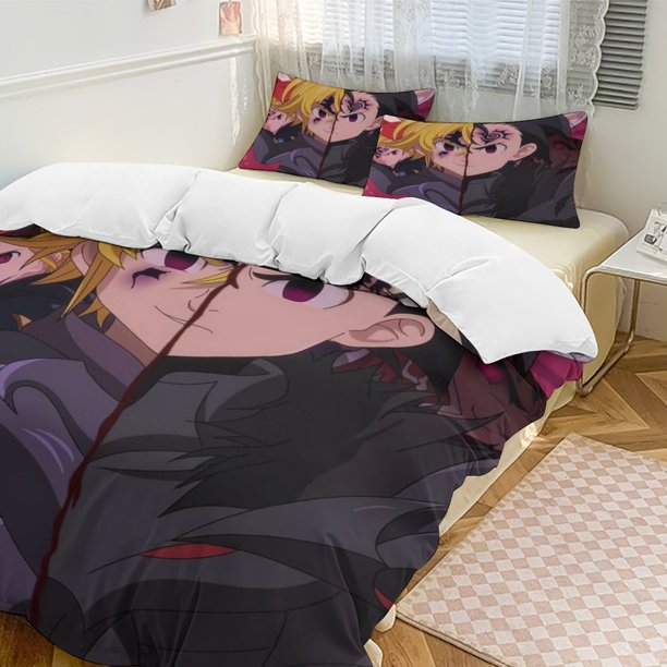 The Seven Deadly Sins Anime Home Bed 3-piece Set Classic Japanese Anime Polyester Wash Student Dormitory Set