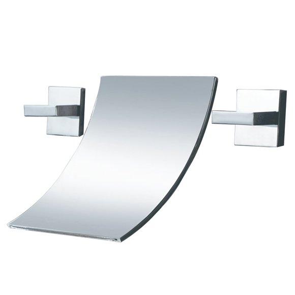 Grifo Sumerain de Pared para Bañera con Cascada, 3 Agujeros, Cromo