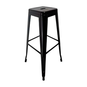 Global Latin Group - Taburete En Acero Ideal Para Bares Cocina Y Restaurante Negro