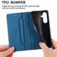 thumbnail image 4 of Funda tipo cartera con bloqueo RFID para Samsung Galaxy A26 Con tapa abatible, portatarjetas, cierre magnético, TPU y soporte Azul, 4 of 6