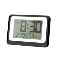 Xusx111 - Batería De Reloj De Pared Digital Operada Con Retroiluminación, Lcd Reloj Digital Pantalla Grande, Relojes De Pared Modernos Para La Decoración De La Sala De Estar, Relojes Despertadores