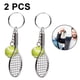 thumbnail image 2 of mini llaveros deportivos de metal, bonitos llaveros giratorios de fútbol, baloncesto y pelota de tenis, regalo perfecto., 2 of 8