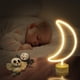 thumbnail image 5 of Letrero de neón de luna - Luz de neón de luna para dormitorio, escritorio, decoración de mesa - Luz en forma de luna alimentada por batería/USB - Letreros LED de luna independientes - Luz LED de luna, 5 of 7