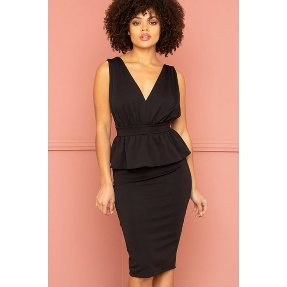 Vestido Midi Peplum Brillante S