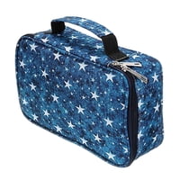 Magideal - Estuche Para Lápices De 72 Bolígrafos, Gran Capacidad, Con Cremallera, 36 Bolsillos, Organizador, Bolsa De Papelería Para Suministros Escolares Y , Azul