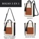 thumbnail image 3 of Ecosusi Mochila Convertible Style Tote de Mano para Notebook 14" Negro y Beige, 3 of 10