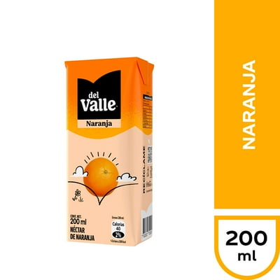 Néctar Naranja Caja 200 Ml Del Valle