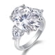 thumbnail image 1 of Anillos de Moissanita de 3 Piedras de 9.6 Quilates para Mujer Anillo de Compromiso Ovalado Color D Claridad VVS1 Anillo de Diamante Grande Anillos de Aniversario de Plata Esterlina S925 para Esposa, 1 of 9