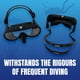 thumbnail image 5 of Máscara de buceo SCUBA Network Spartacus sin marco negra, 5 of 9