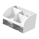 thumbnail image 3 of Organizador De Escritorio Con Cajones, Soporte De Almacenamiento Para Brochas De Maquillaje, Para Dormitorio, Baño, Blanco, 3 of 3
