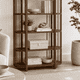 thumbnail image 3 of Biblioteca "Siete Tazas" Estantería de Madera con Barrotes - Café - 80x35x180 cm, 3 of 3