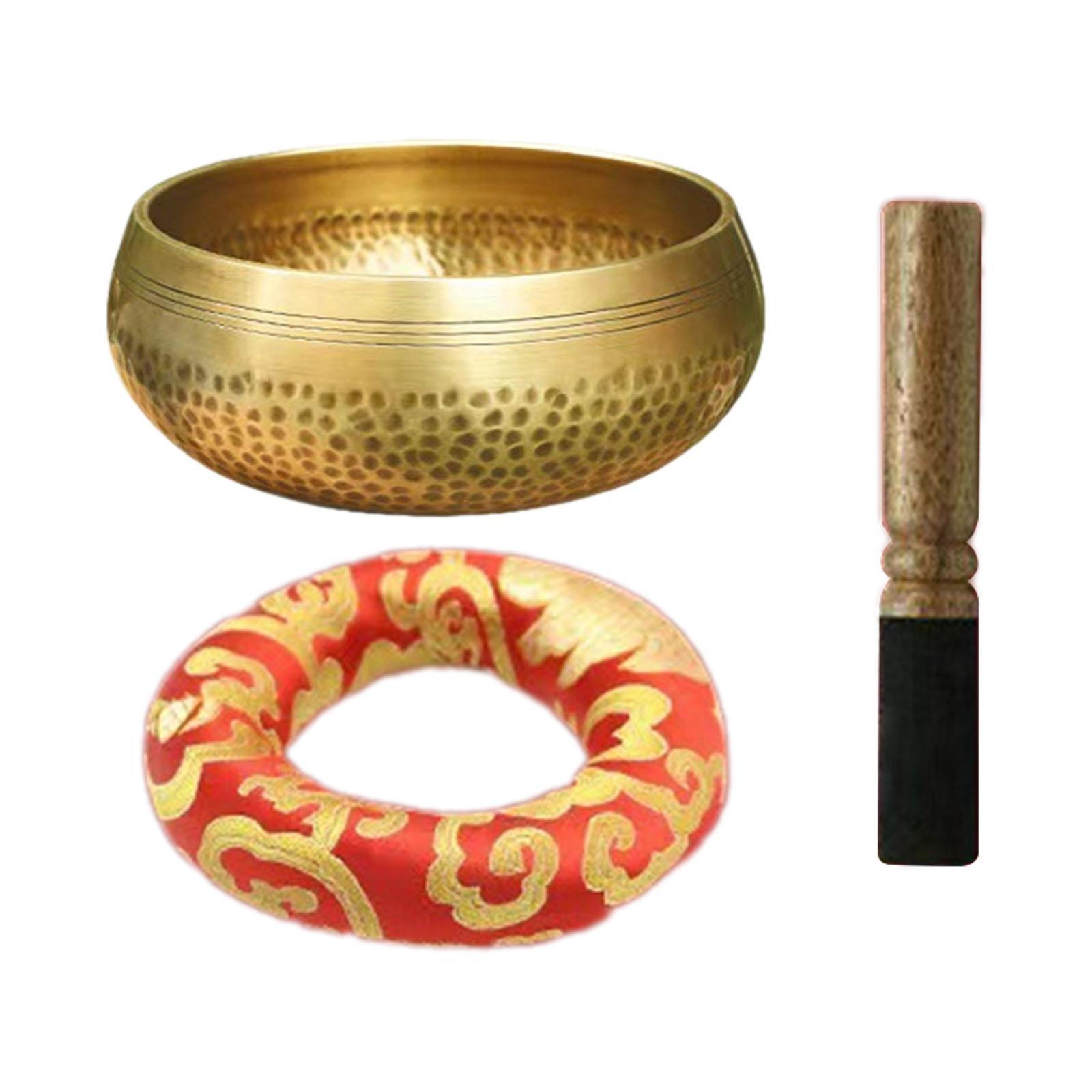 Bothyi - Juego De Cuencos Tibetanos De Sonido Martillados A Mano, Cuenco De Meditación Portátil Multiusos De 15,5 Cm