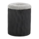 thumbnail image 4 of Soporte para gafas con forro de felpa, protector de silicona, resistente, organizador para guardar gafas, estuche para escritorio y mesita de noche. Peluche negro gris, 4 of 5