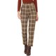 thumbnail image 1 of INSPIRE CHIC Pantalones de Tartán a Cuadros para Mujer de Regreso a Clases, Cintura Alta Elástica, Rectos y Largos, XS Marrón Beige, 1 of 6