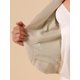 thumbnail image 5 of INSPIRE CHIC Blazer de Trabajo para Mujer sin Cuello con Solapa Abierta Frontal Cárdigan Corto M Beige, 5 of 6