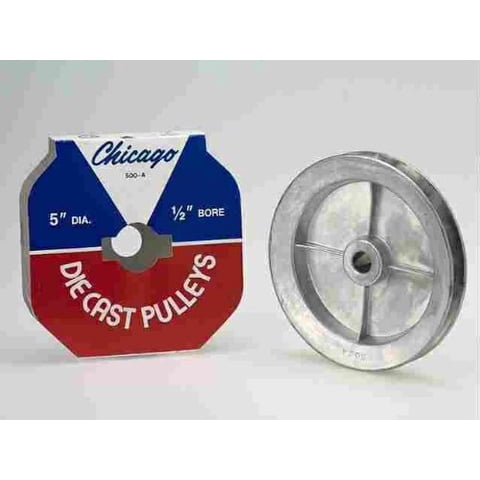 Chicago Die Casting - Polea Chicago De Zinc Fundido A Presión De 12,7 Cm De Diámetro Para Cinturones Tipo A