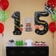 thumbnail image 2 of Globos de aluminio negros número 15 con corona de 40 pulgadas, 2 of 7