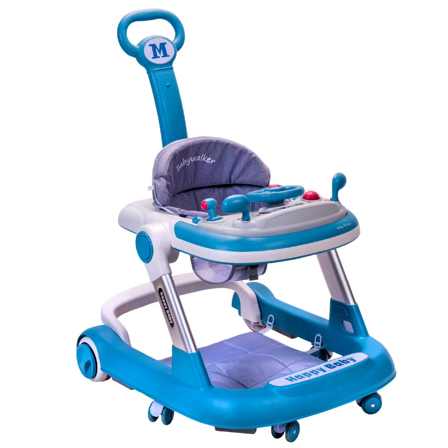 Mundo Online - Andador Caminadora Autito Musical Bebe Anticaida Stylish Celeste