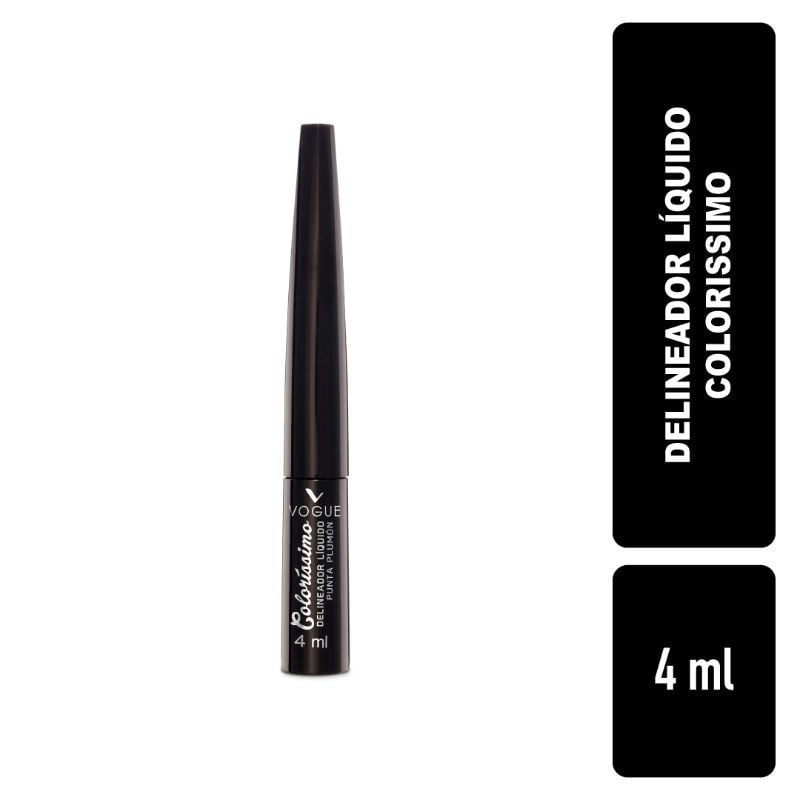 Delineador De Ojos Colorissimo Líquido Negro 4 ml Vogue