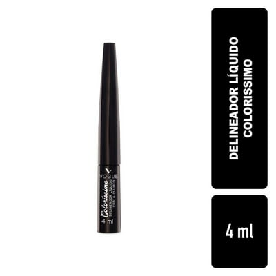 Delineador De Ojos Colorissimo Líquido Negro 4 Ml Vogue