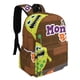 thumbnail image 2 of Monster Bash-theme Backpack, Campus style schoolbag Bookbag with Adjustable Shoulder Straps And Large Zip Compartment, Unisex Travel Bags.42x30x15cm, 2 of 6