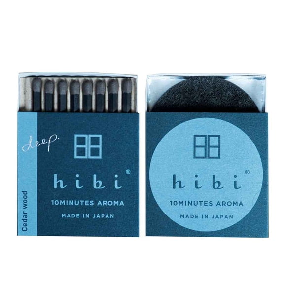 Cerillas de incienso hibi 10 minutos aroma cedro - caja de 8