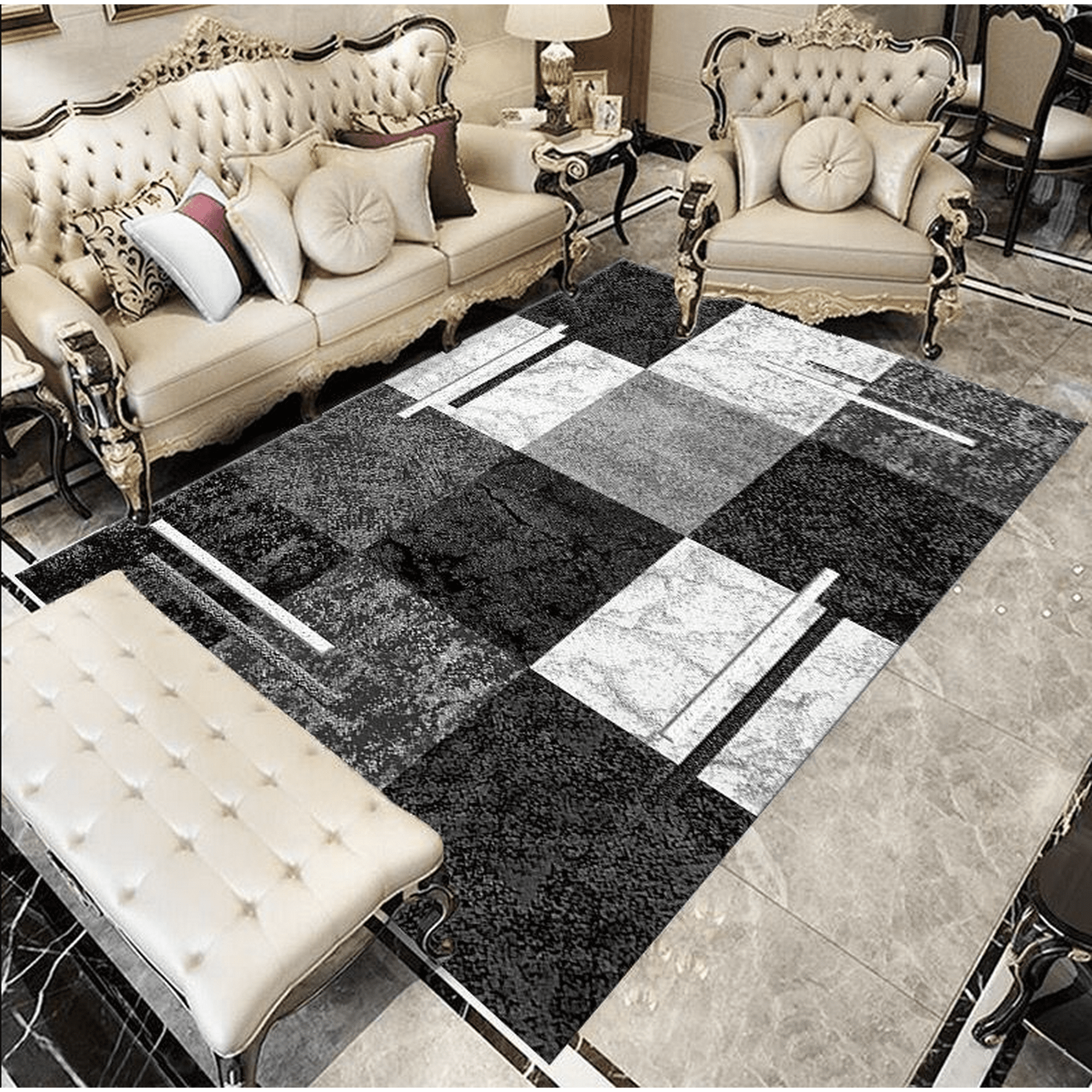 Mundo Shopping - Alfombra Lisa Con Diseño En 3d 200x240cm