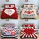 thumbnail image 1 of Sweet Heart Roses Bedding Set Floral Flowers Duvet Cover Set Luxury Quilt Cover for Valentine's Day Home Textile, 1 of 5