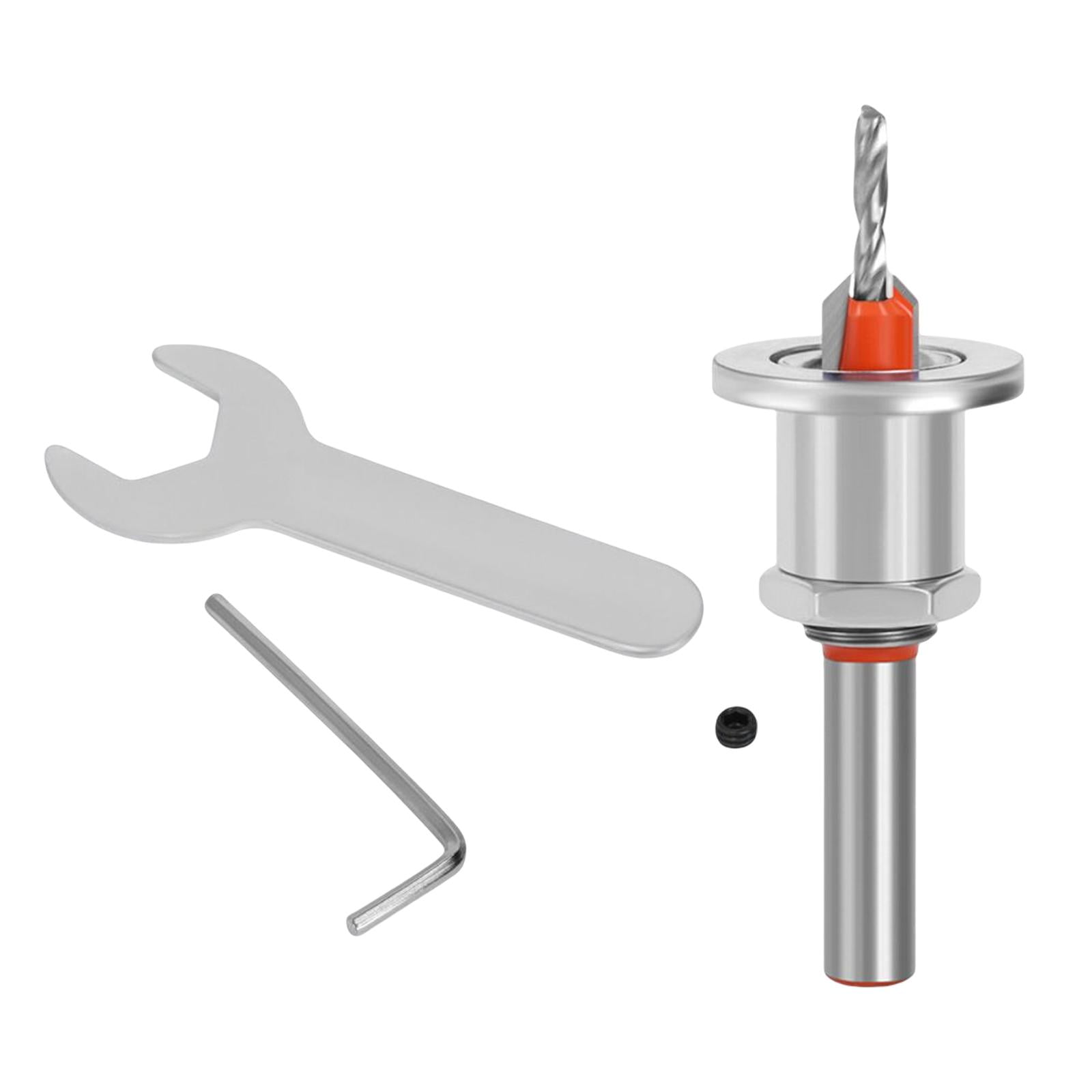 Ioensy - Broca Para Carpintería, Avellanador, Vástago Redondo Ajustable, Acero Para Taladrar, 3,5mm