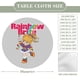 thumbnail image 2 of Rainbow Brite-theme Fitted Round Tablecloths Elastic Edged Table Covers Waterproof Table Cloth for Kitchen Holiday Party Tables Decor 120cm, 2 of 6