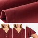 thumbnail image 5 of GRACE & GRANDEUR Blusa de Mujer Tallas Grandes con Pliegues al Frente, Mangas con Volantes, Cuello con Botón, Estilo Casual Elegante, Talla 1X Burdeos, 5 of 6