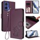 thumbnail image 2 of Funda Billetera con Relieve de Gato para Motorola MOTO G85 5G, Morado Oscuro, 2 of 6
