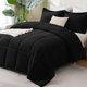 thumbnail image 1 of Juego de Edredón CozyLux California King, 3 piezas, color negro, 1 of 9
