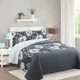 thumbnail image 2 of Cubrecama Quilt Sherpa 2pl Floral En Tonos Gris Blanco Diseño Floral Elegante Gris Blanco, 2 of 3