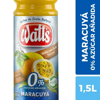 Néctar De Maracuyá 0% Azúcar Añadida Botella 1.5 L Watts