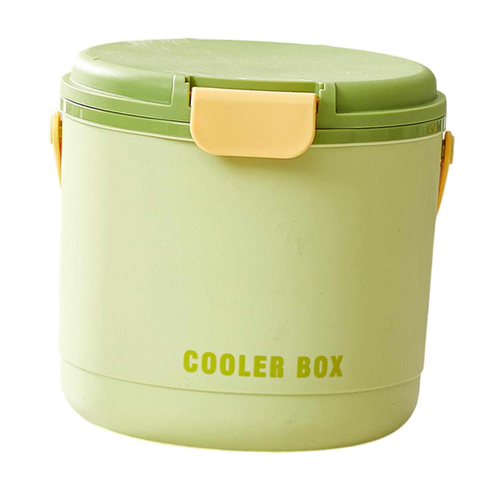 Magideal - Contenedor De Cubo De Hielo Con Tapa, Contenedor De Almacenamiento De Hielo Portátil Multipropósito Para Entretener Actividades Al Aire Libre Fiestas Verde