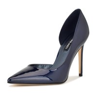 Pump Nine West Folowe3 Para Mujer, Azul 401 Con Tacón De 10 Cm, Talla 10