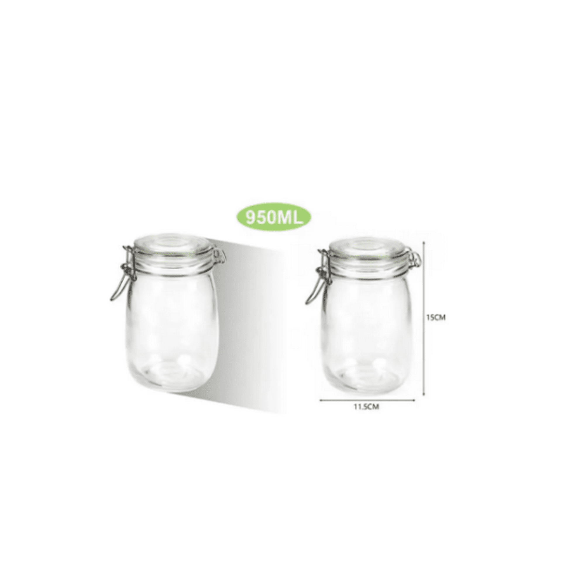 Genérico - Frasco Hermetico De Vidrio 950ml