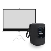 Proyector Portátil Nova 9000Lm + Telón 100"" Levo