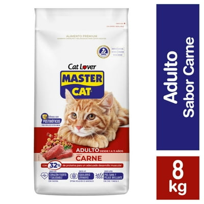 Alimento Seco Gato Adulto Sabor Carne Bolsa 8 Kg Master Cat
