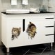 thumbnail image 2 of Adhesivos de pared WMDecal 3D con dibujos animados de animales y gatos, vinilo, 12 unidades, 2 of 7